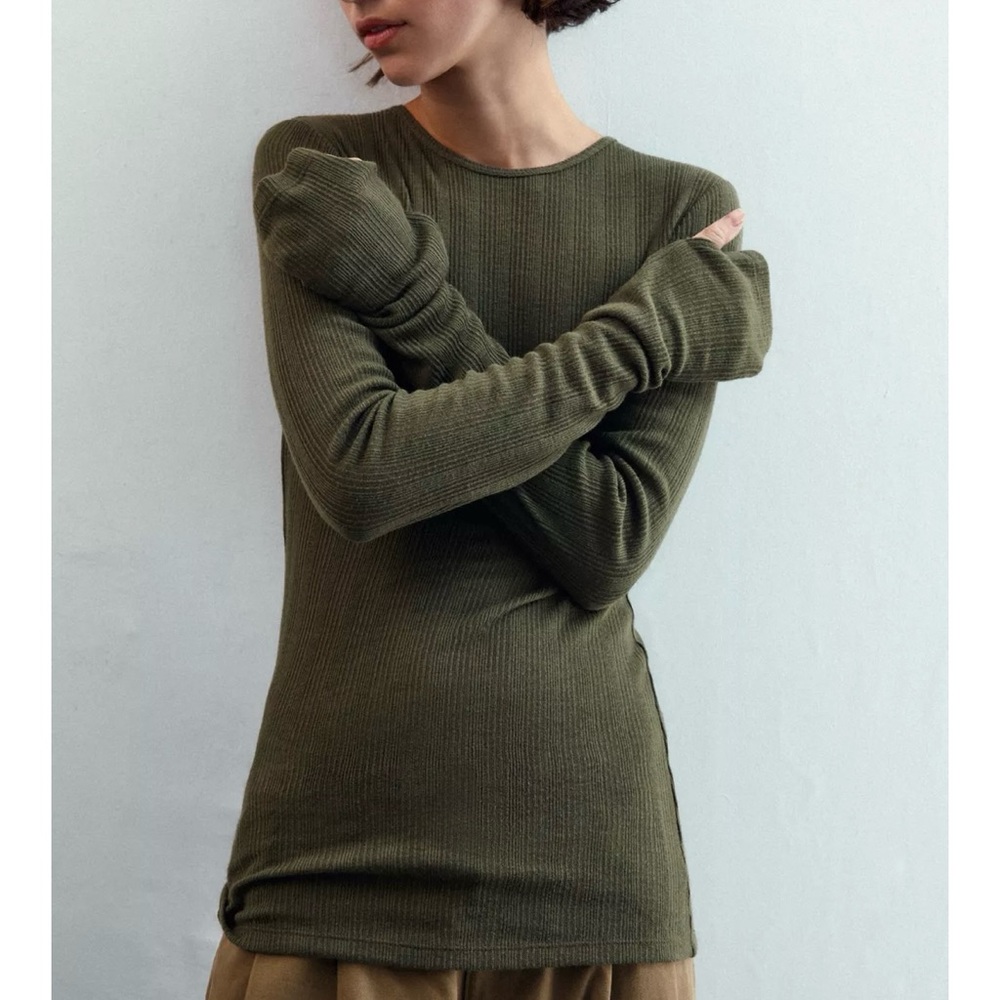 NWT ZARA SOFT RIBBED T-SHIRT